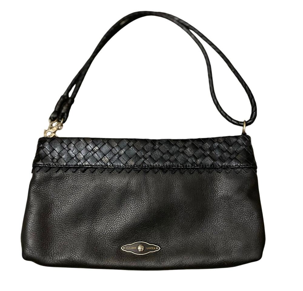 Leather Elliott Lucca Womens Black Purse Crossbody/Shoulder bag Classic Timeless